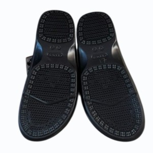 Crocs On The Clock Work Mens Black Slip On Clogs Size 12 Shoes - Picture 7 of 9